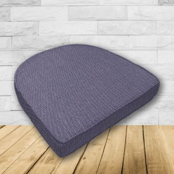 Wicker Patio Chair Cushions with a rounded back Boxed Double Piped Patio Dining Chair Seat Pad or Seat Cushion from Cascadia Outdoor Cushions