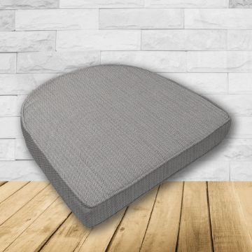 Wicker Patio Chair Cushions with a rounded back Boxed Double Piped Patio Dining Chair Seat Pad or Seat Cushion from Cascadia Outdoor Cushions