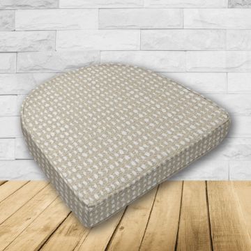 Wicker Patio Chair Cushions with a rounded back Boxed Double Piped Patio Dining Chair Seat Pad or Seat Cushion from Cascadia Outdoor Cushions