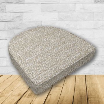 Wicker Patio Chair Cushions with a rounded back Boxed Double Piped Patio Dining Chair Seat Pad or Seat Cushion from Cascadia Outdoor Cushions