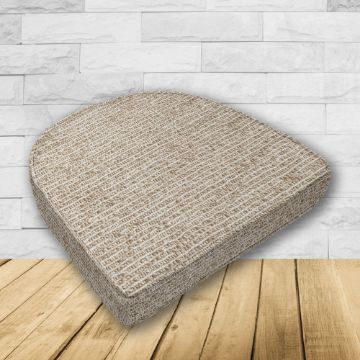 Wicker Patio Chair Cushions with a rounded back Boxed Double Piped Patio Dining Chair Seat Pad or Seat Cushion from Cascadia Outdoor Cushions