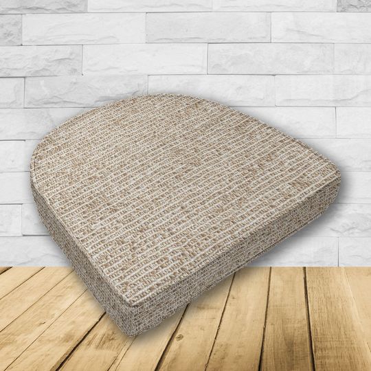 Wicker Patio Chair Cushions with a rounded back Boxed Double Piped Patio Dining Chair Seat Pad or Seat Cushion from Cascadia Outdoor Cushions