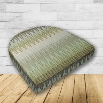 Wicker Patio Chair Cushions with a rounded back Boxed Double Piped Patio Dining Chair Seat Pad or Seat Cushion from Cascadia Outdoor Cushions
