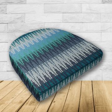 Wicker Patio Chair Cushions with a rounded back Boxed Double Piped Patio Dining Chair Seat Pad or Seat Cushion from Cascadia Outdoor Cushions