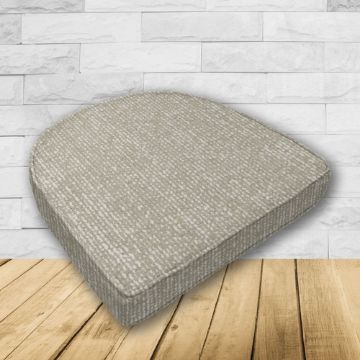 Wicker Patio Chair Cushions with a rounded back Boxed Double Piped Patio Dining Chair Seat Pad or Seat Cushion from Cascadia Outdoor Cushions