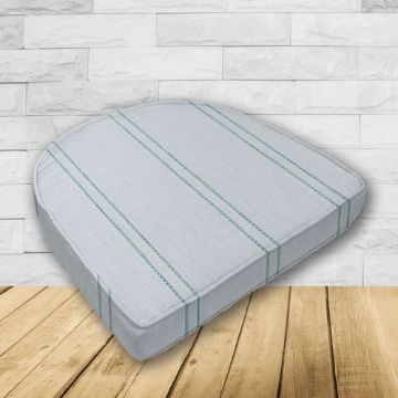 Wicker Patio Chair Cushions with a rounded back Boxed Double Piped Patio Dining Chair Seat Pad or Seat Cushion from Cascadia Outdoor Cushions