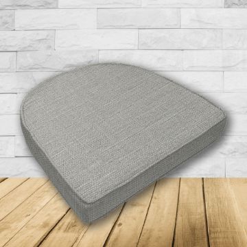 Wicker Patio Chair Cushions with a rounded back Boxed Double Piped Patio Dining Chair Seat Pad or Seat Cushion from Cascadia Outdoor Cushions