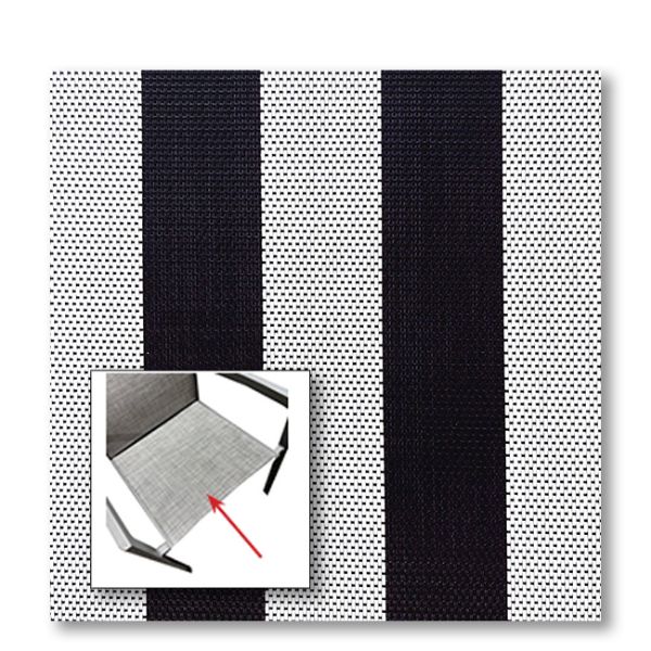 Picture of Black White Café Stripe | Chair Seat Bottom Only