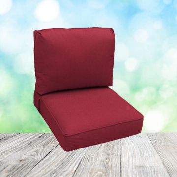 Deep Seating Patio Chair Cushions | Center Seam Style | Sunbrella
