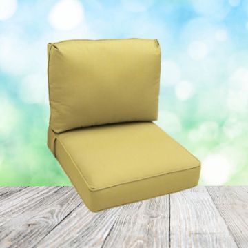 Deep Seating Patio Chair Cushions | Center Seam Style | Sunbrella