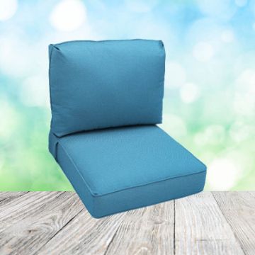 Deep Seating Patio Chair Cushions | Center Seam Style | Sunbrella