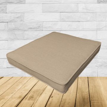 Sunbrella Exhale Driftwood Outdoor Patio Dining Chair Seat Cushions – Durable & Stylish Patio Comfort